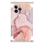 For iPhone 12 Pro Max All-inclusive PET Phone Decal Adhesive Sticker(Pink Marble) - 1