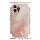 For iPhone 12 Pro Max All-inclusive PET Phone Decal Adhesive Sticker(Pink White Marble) - 1