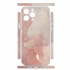 For iPhone 12 Pro Max All-inclusive PET Phone Decal Adhesive Sticker(Pink White Marble) - 2