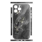 For iPhone 12 Pro Max All-inclusive PET Phone Decal Adhesive Sticker(Black Gold Marble) - 2