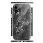 For iPhone 12 Pro All-inclusive PET Phone Decal Adhesive Sticker(Black Gold Marble) - 1