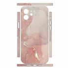 For iPhone 12 mini All-inclusive PET Phone Decal Adhesive Sticker(Pink White Marble) - 2