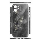 For iPhone 12 mini All-inclusive PET Phone Decal Adhesive Sticker(Black Gold Marble) - 2