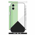 For iPhone 12 Geometric Style All-inclusive PET Phone Decal Adhesive Sticker(Black Green) - 1