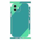 For iPhone 12 Geometric Style All-inclusive PET Phone Decal Adhesive Sticker(Dark Green) - 1