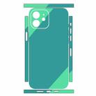 For iPhone 12 Geometric Style All-inclusive PET Phone Decal Adhesive Sticker(Dark Green) - 2