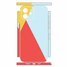 For iPhone 12 Geometric Style All-inclusive PET Phone Decal Adhesive Sticker(Orange Blue) - 2