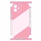 For iPhone 12 Geometric Style All-inclusive PET Phone Decal Adhesive Sticker(Pink Rose Red) - 2