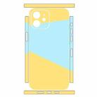 For iPhone 12 Geometric Style All-inclusive PET Phone Decal Adhesive Sticker(Yellow Blue) - 2