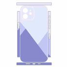 For iPhone 12 mini Geometric Style All-inclusive PET Phone Decal Adhesive Sticker(Dark Purple White) - 2