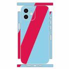 For iPhone 12 mini Geometric Style All-inclusive PET Phone Decal Adhesive Sticker(Blue Red) - 1