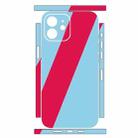 For iPhone 12 mini Geometric Style All-inclusive PET Phone Decal Adhesive Sticker(Blue Red) - 2