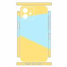 For iPhone 12 mini Geometric Style All-inclusive PET Phone Decal Adhesive Sticker(Yellow Blue) - 2