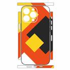 For iPhone 12 Pro Geometric Style All-inclusive PET Phone Decal Adhesive Sticker(Yellow Square) - 2