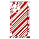 For iPhone 12 Pro Geometric Style All-inclusive PET Phone Decal Adhesive Sticker(Red White Twill) - 2