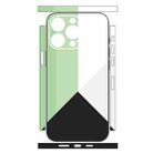 For iPhone 12 Pro Geometric Style All-inclusive PET Phone Decal Adhesive Sticker(Black Green) - 2