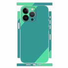 For iPhone 12 Pro Geometric Style All-inclusive PET Phone Decal Adhesive Sticker(Dark Green) - 1