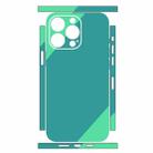 For iPhone 12 Pro Geometric Style All-inclusive PET Phone Decal Adhesive Sticker(Dark Green) - 2