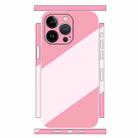 For iPhone 12 Pro Geometric Style All-inclusive PET Phone Decal Adhesive Sticker(Pink Rose Red) - 1