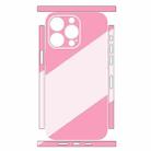 For iPhone 12 Pro Geometric Style All-inclusive PET Phone Decal Adhesive Sticker(Pink Rose Red) - 2