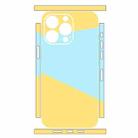 For iPhone 12 Pro Geometric Style All-inclusive PET Phone Decal Adhesive Sticker(Yellow Blue) - 2