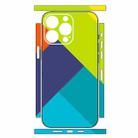 For iPhone 12 Pro Max Geometric Style All-inclusive PET Phone Decal Adhesive Sticker(Dark Purple Green) - 2