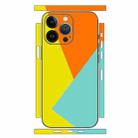 For iPhone 12 Pro Max Geometric Style All-inclusive PET Phone Decal Adhesive Sticker(Orange Yellow) - 1