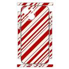 For iPhone 13 Geometric Style All-inclusive PET Phone Decal Adhesive Sticker(Red White Twill) - 2