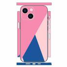 For iPhone 13 Geometric Style All-inclusive PET Phone Decal Adhesive Sticker(Rose Pink) - 1