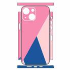 For iPhone 13 Geometric Style All-inclusive PET Phone Decal Adhesive Sticker(Rose Pink) - 2