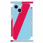 For iPhone 13 Geometric Style All-inclusive PET Phone Decal Adhesive Sticker(Blue Red) - 1