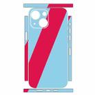 For iPhone 13 Geometric Style All-inclusive PET Phone Decal Adhesive Sticker(Blue Red) - 2