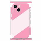 For iPhone 13 Geometric Style All-inclusive PET Phone Decal Adhesive Sticker(Pink Rose Red) - 1