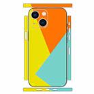 For iPhone 13 mini Geometric Style All-inclusive PET Phone Decal Adhesive Sticker(Orange Yellow) - 1