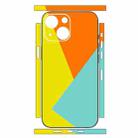 For iPhone 13 mini Geometric Style All-inclusive PET Phone Decal Adhesive Sticker(Orange Yellow) - 2