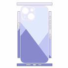 For iPhone 13 mini Geometric Style All-inclusive PET Phone Decal Adhesive Sticker(Dark Purple White) - 2