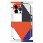 For iPhone 13 Pro Geometric Style All-inclusive PET Phone Decal Adhesive Sticker(Red Black) - 1
