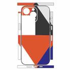 For iPhone 13 Pro Geometric Style All-inclusive PET Phone Decal Adhesive Sticker(Red Black) - 2