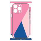 For iPhone 13 Pro Geometric Style All-inclusive PET Phone Decal Adhesive Sticker(Rose Pink) - 2