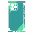 For iPhone 13 Pro Geometric Style All-inclusive PET Phone Decal Adhesive Sticker(Dark Green) - 2