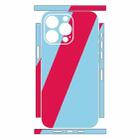 For iPhone 13 Pro Max Geometric Style All-inclusive PET Phone Decal Adhesive Sticker(Blue Red) - 2