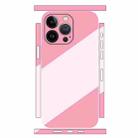 For iPhone 13 Pro Max Geometric Style All-inclusive PET Phone Decal Adhesive Sticker(Pink Rose Red) - 1