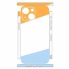 For iPhone 14 Geometric Style All-inclusive PET Phone Decal Adhesive Sticker(White Blue) - 2