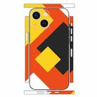 For iPhone 15 Geometric Style All-inclusive PET Phone Decal Adhesive Sticker(Yellow Square) - 1