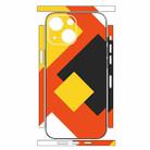 For iPhone 15 Geometric Style All-inclusive PET Phone Decal Adhesive Sticker(Yellow Square) - 2