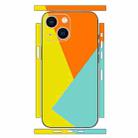 For iPhone 15 Geometric Style All-inclusive PET Phone Decal Adhesive Sticker(Orange Yellow) - 1