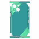 For iPhone 15 Geometric Style All-inclusive PET Phone Decal Adhesive Sticker(Dark Green) - 2