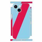 For iPhone 15 Geometric Style All-inclusive PET Phone Decal Adhesive Sticker(Blue Red) - 1