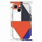 For iPhone 15 Plus Geometric Style All-inclusive PET Phone Decal Adhesive Sticker(Red Black) - 1