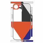 For iPhone 15 Plus Geometric Style All-inclusive PET Phone Decal Adhesive Sticker(Red Black) - 2